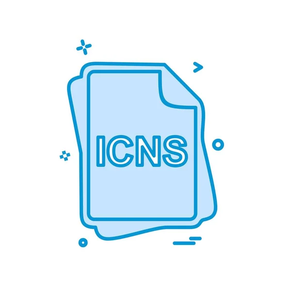 Type Fichier Icns Icon Design Vector — Image vectorielle