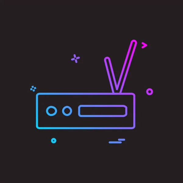 Router Icono Diseño Vector — Archivo Imágenes Vectoriales