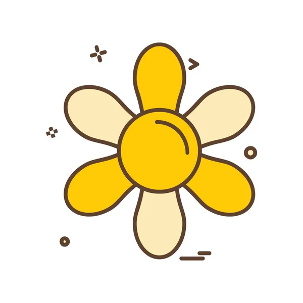 Blume Symbol Vektor Auf Weißem Hintergrund — Stockvektor