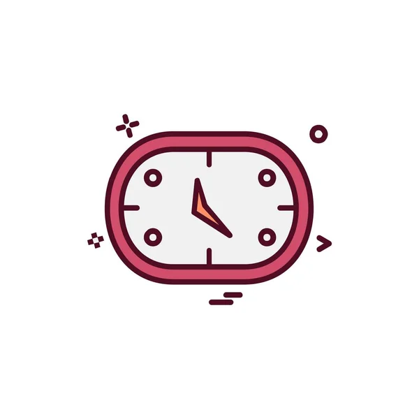 Reloj Icono Diseño Vector Ilustración — Archivo Imágenes Vectoriales