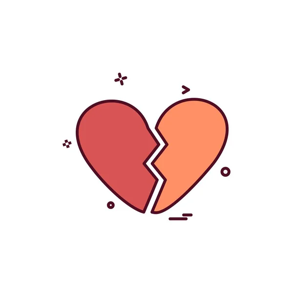Desain Ikon Hati Ilustrasi Vektor Untuk Hari Valentine - Stok Vektor