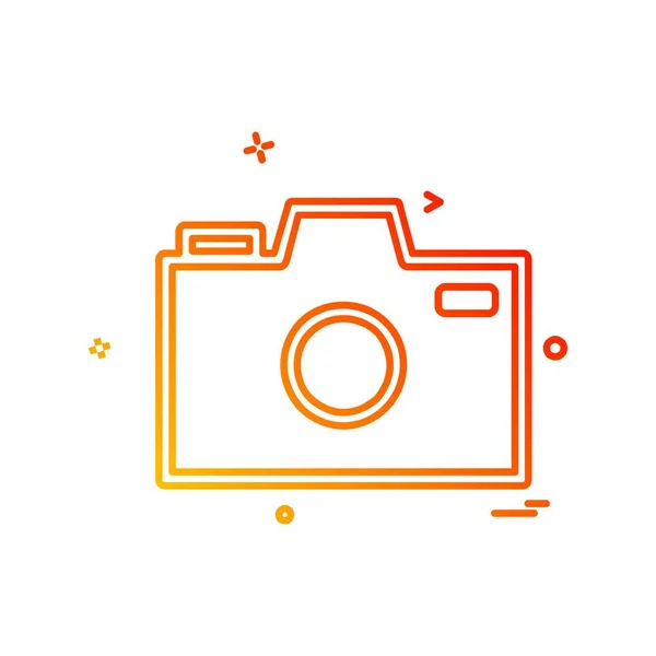 Camera Icon Design Vector — Stock Vector