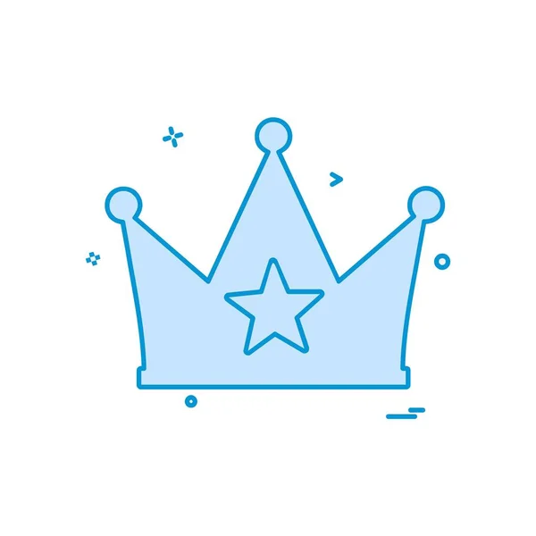 Crown Icon Design Vector — Stock Vector