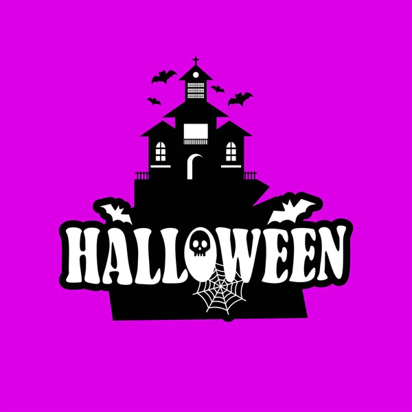 Design Plakátu Strany Halloween Pro Rekreační Typografie Barevné Vektorové Ilustrace — Stockový vektor