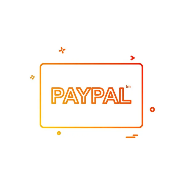 Icône Carte Paypal Design — Image vectorielle