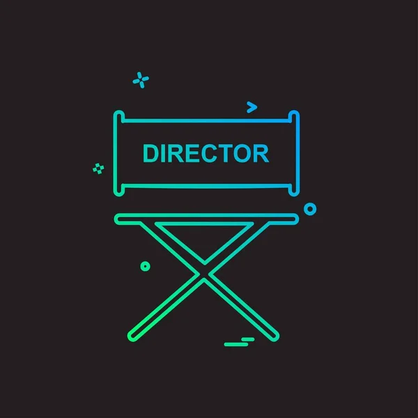 Directeur Icône Design Vecteur — Image vectorielle