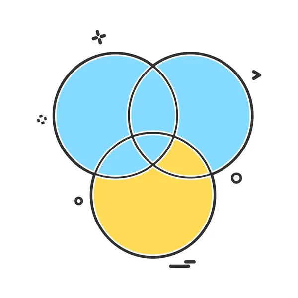 圆图标设计 五颜六色的矢量插图 — 图库矢量图片