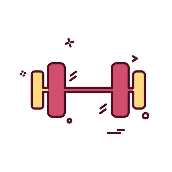 Dumbell Icono Diseño Vector — Archivo Imágenes Vectoriales