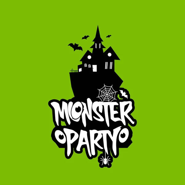 Monster Party Design Mit Kreativem Design Vektor — Stockvektor