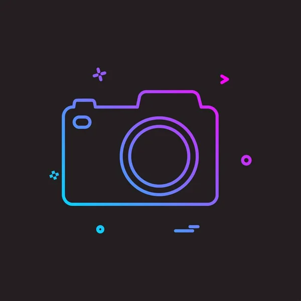 Camera Icon Design Vector — Stock Vector