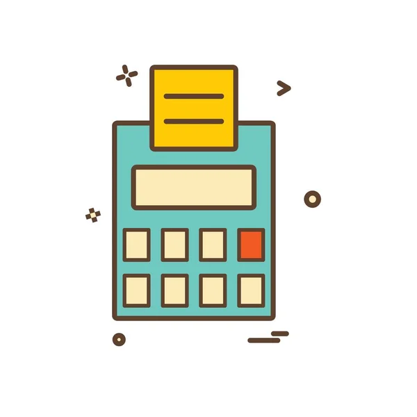 Calculadora Icono Diseño Vector — Vector de stock