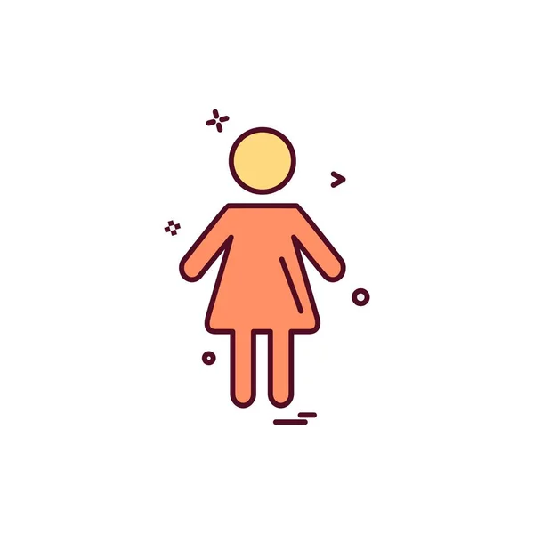 Female Avtar Icon Design Vector — Stock Vector