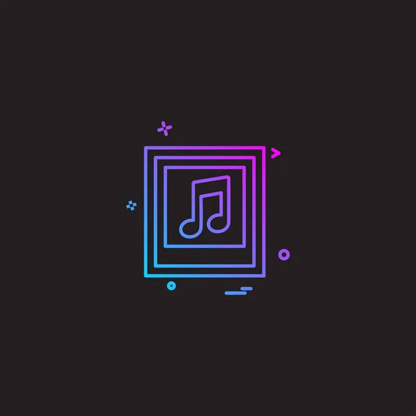Vecteur Design Icône Musique — Image vectorielle