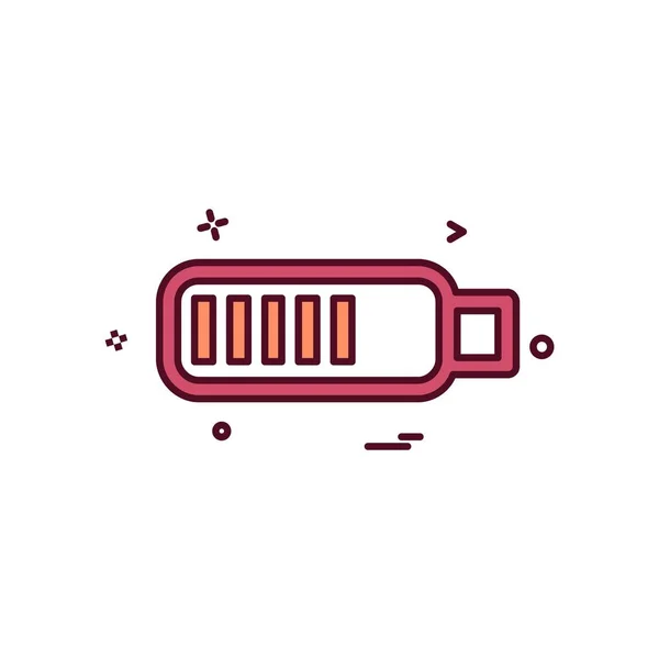 Battery Icon Design Vector — Stock Vector