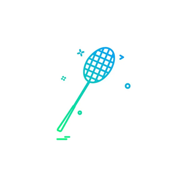 Badminton Ikon Design Vektorillustration — Stock vektor