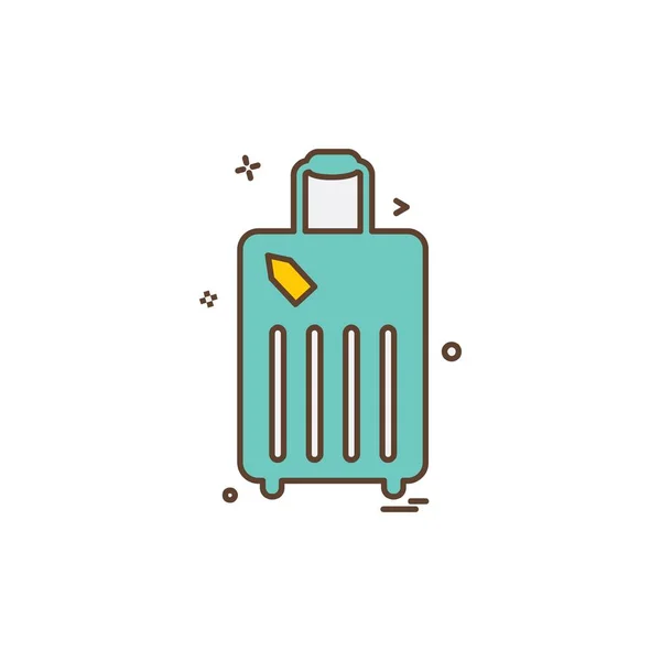 Borsa Viaggio Icon Design Vector — Vettoriale Stock