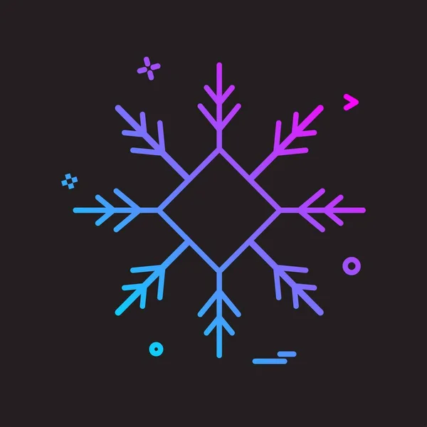 Colorful Snowflake Icon Black Background — Stock Vector