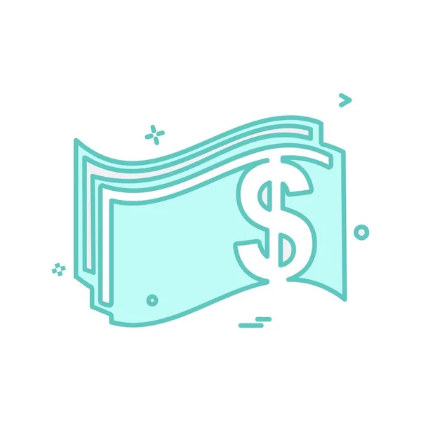 Design Ícone Dinheiro Ilustração Vetorial Colorida — Vetor de Stock