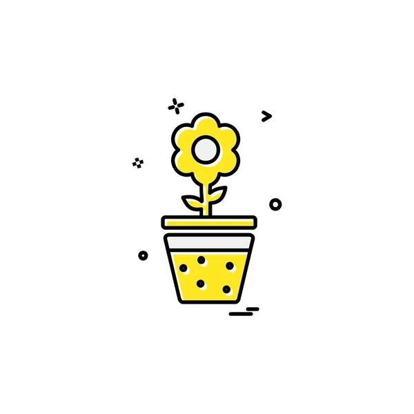 Ilustração Vetor Projeto Ícone Planta — Vetor de Stock