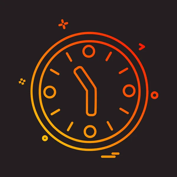 Horloge Icône Plate Illustration Vectorielle — Image vectorielle