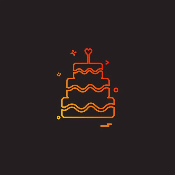 Icono Cumpleaños Vector Diseño — Vector de stock