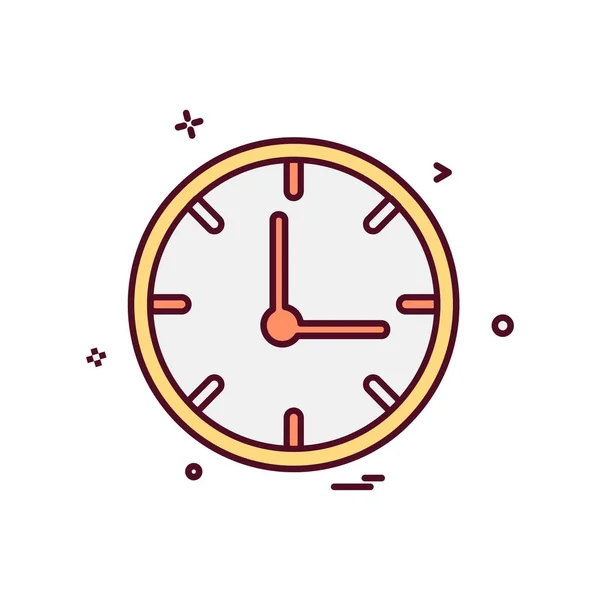 時計アイコン デザイン ベクトル イラスト — ストックベクタ