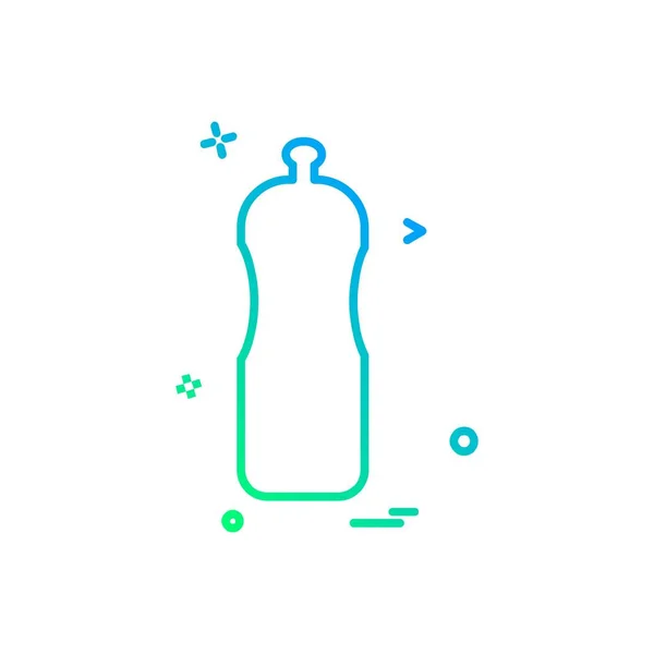 Fles Pictogram Ontwerp Kleurrijke Vectorillustratie — Stockvector