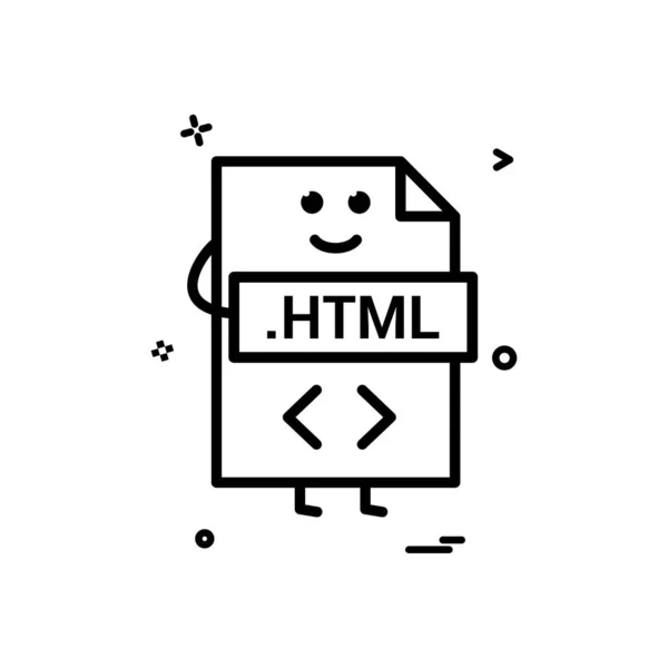 计算机 Html 文件格式类型图标矢量设计 — 图库矢量图片