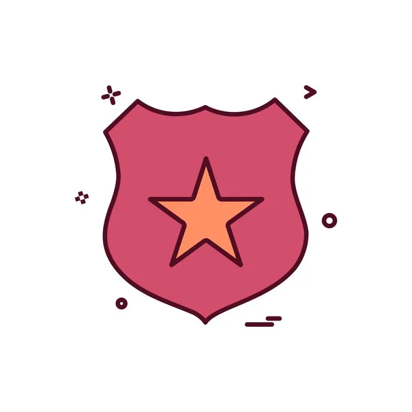 Badge Star Icon Vector Design — Stock Vector