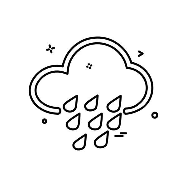 Wolk Pictogram Ontwerp Kleurrijke Vectorillustratie — Stockvector