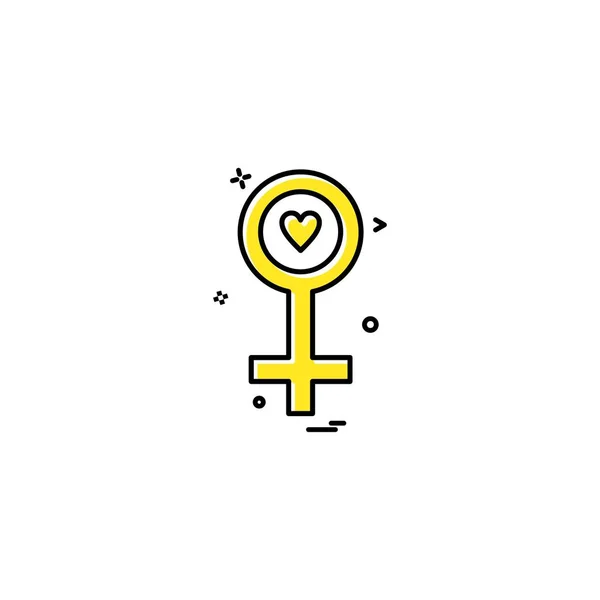 Icono Femenino Diseño Vector Ilustración — Archivo Imágenes Vectoriales