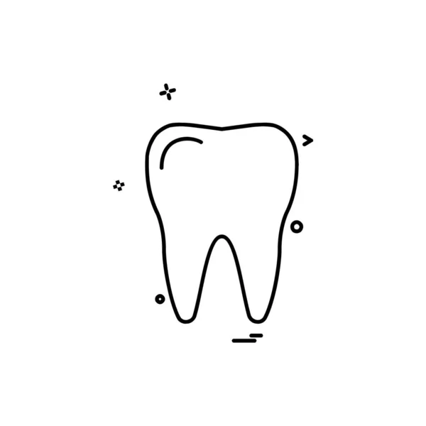 Ilustração Vetor Ícone Dente Humano —  Vetores de Stock