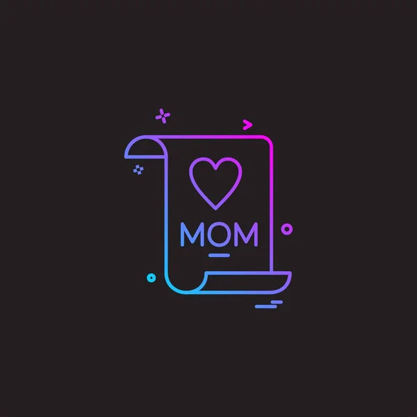 Mother Day Kártyával Ikon Tervezés Vektor — Stock Vector