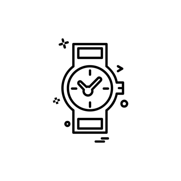 Horloge Pictogram Ontwerp Kleurrijke Vectorillustratie — Stockvector