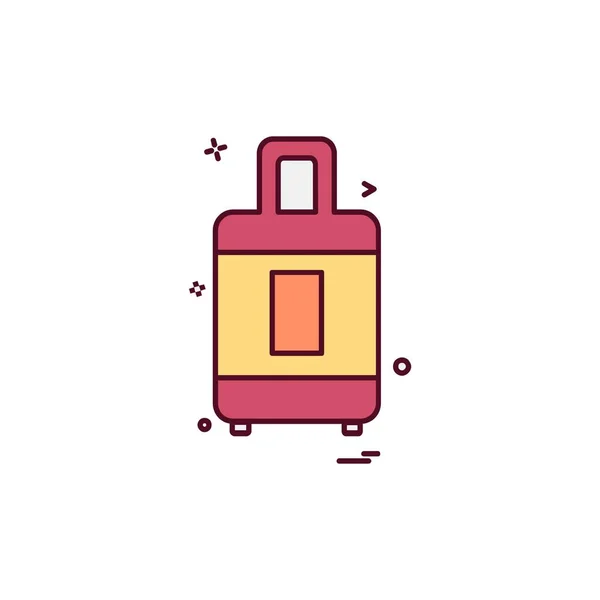 旅行バッグのアイコン デザインのベクトル — ストックベクタ