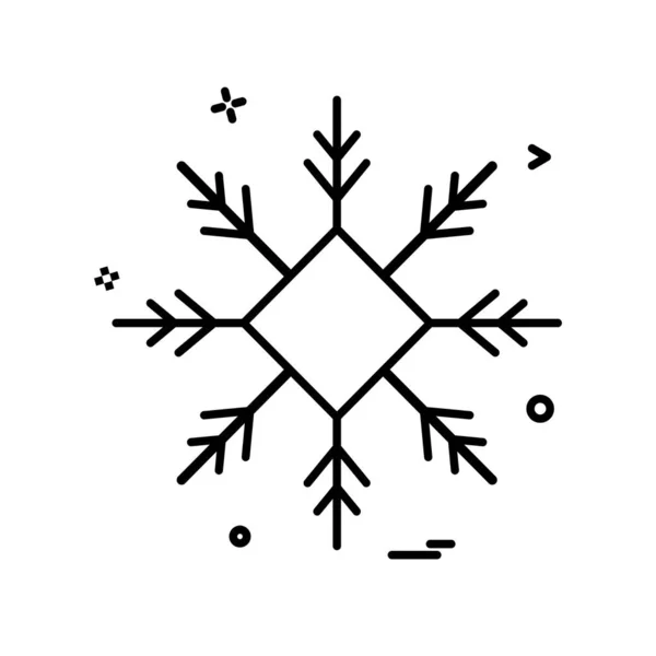 Απλά Snowflake Εικονίδιο Λευκό Φόντο — Διανυσματικό Αρχείο