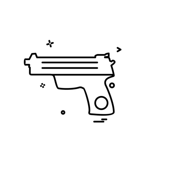 Zbraň Ikony Designu Vektor — Stockový vektor