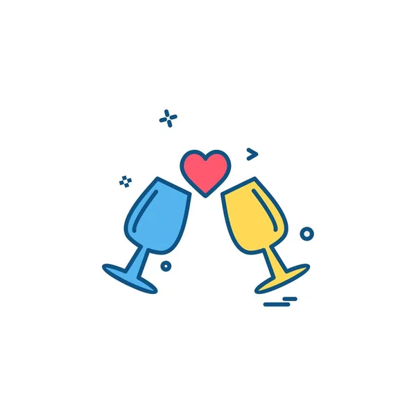Valentine Day Icon Design Vecteur — Image vectorielle