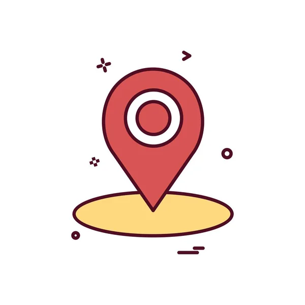Mapa Localização Gps Ícone Vetor Design —  Vetores de Stock
