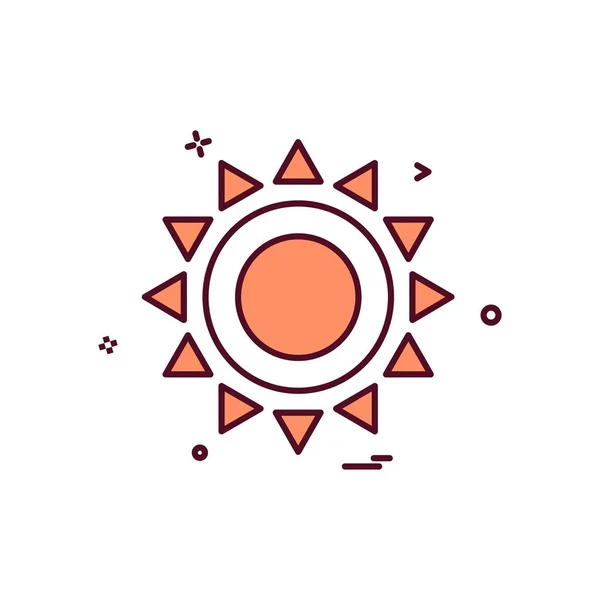 Sonne Icon Design Bunte Vektorillustration — Stockvektor