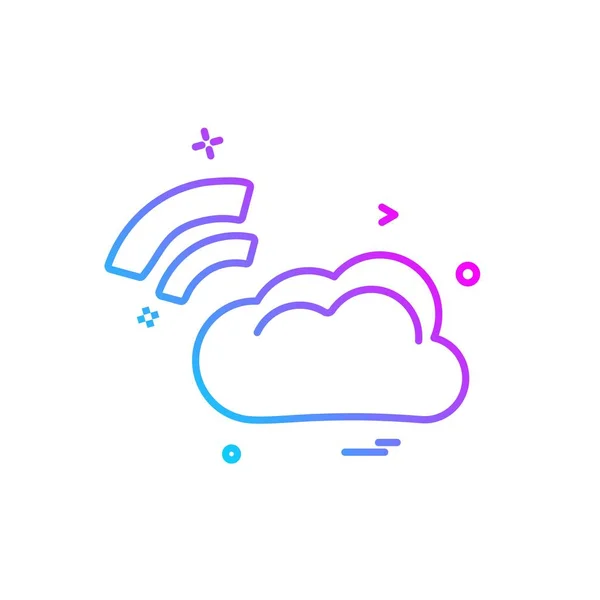 Wifi Icono Diseño Vector — Vector de stock