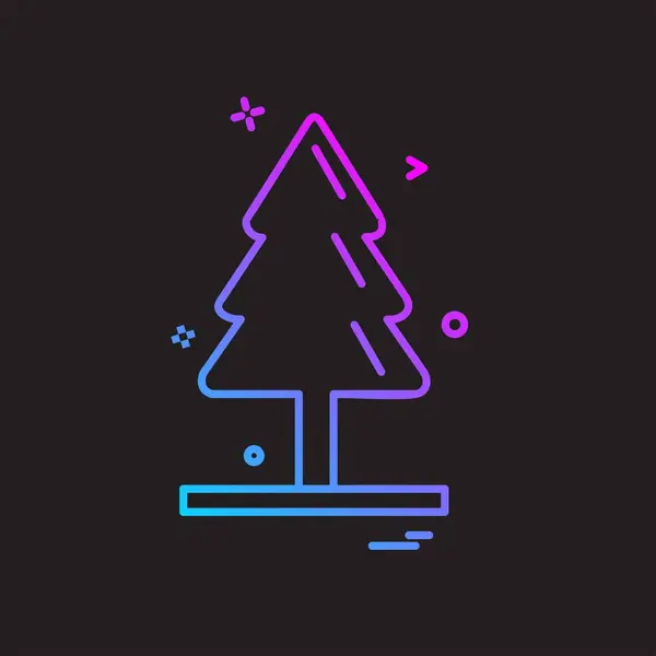 Weihnachtsbaum Symbol Design Vektor — Stockvektor