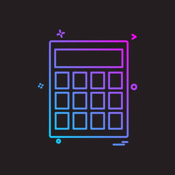 Calculadora Icono Diseño Vector — Vector de stock