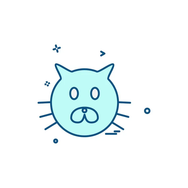 Diseño Icono Gato Ilustración Vector Colorido — Vector de stock