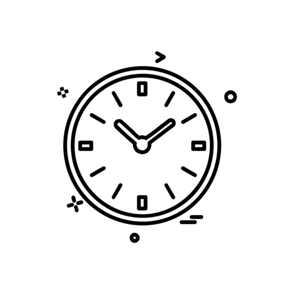 Zegar Płaski Ikona Wektor Ilustracja — Wektor stockowy