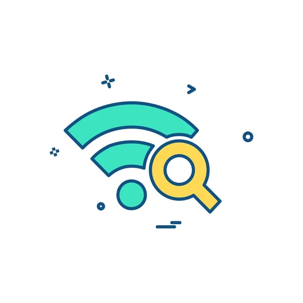 Wifi Icono Diseño Vector — Archivo Imágenes Vectoriales