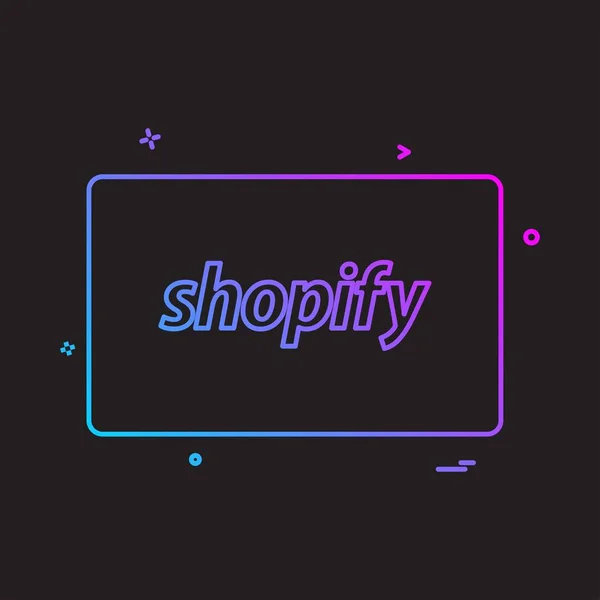 Shopify Pictogram Ontwerp Vector — Stockvector