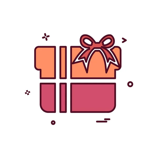 Geschenkbox Symbol Design Vektor Illustration — Stockvektor