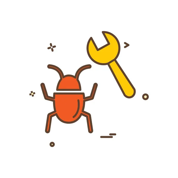 Bug Icon Design Vector — Stock Vector