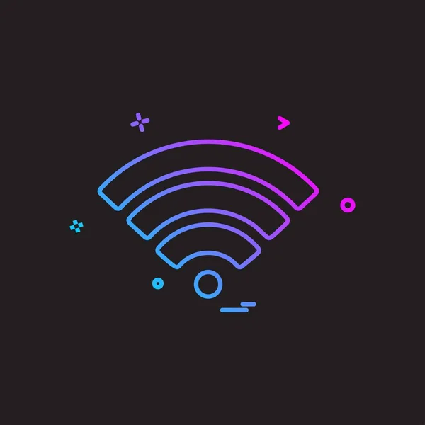 Vetor Design Ícone Wifi — Vetor de Stock